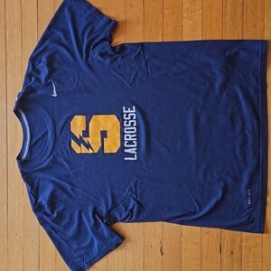 Nike,Dri-FIT, Lacrosse Short Sleeve T-Shirt, Blue & Gold, VGUC, Men's M